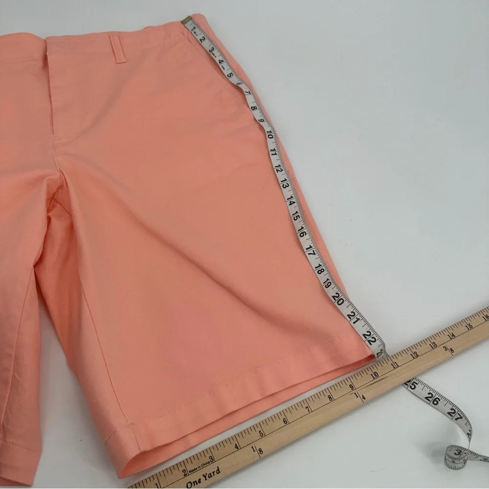 Lands' End Shorts Womens 16 Peach Classic Chino Cotton Stretch 12